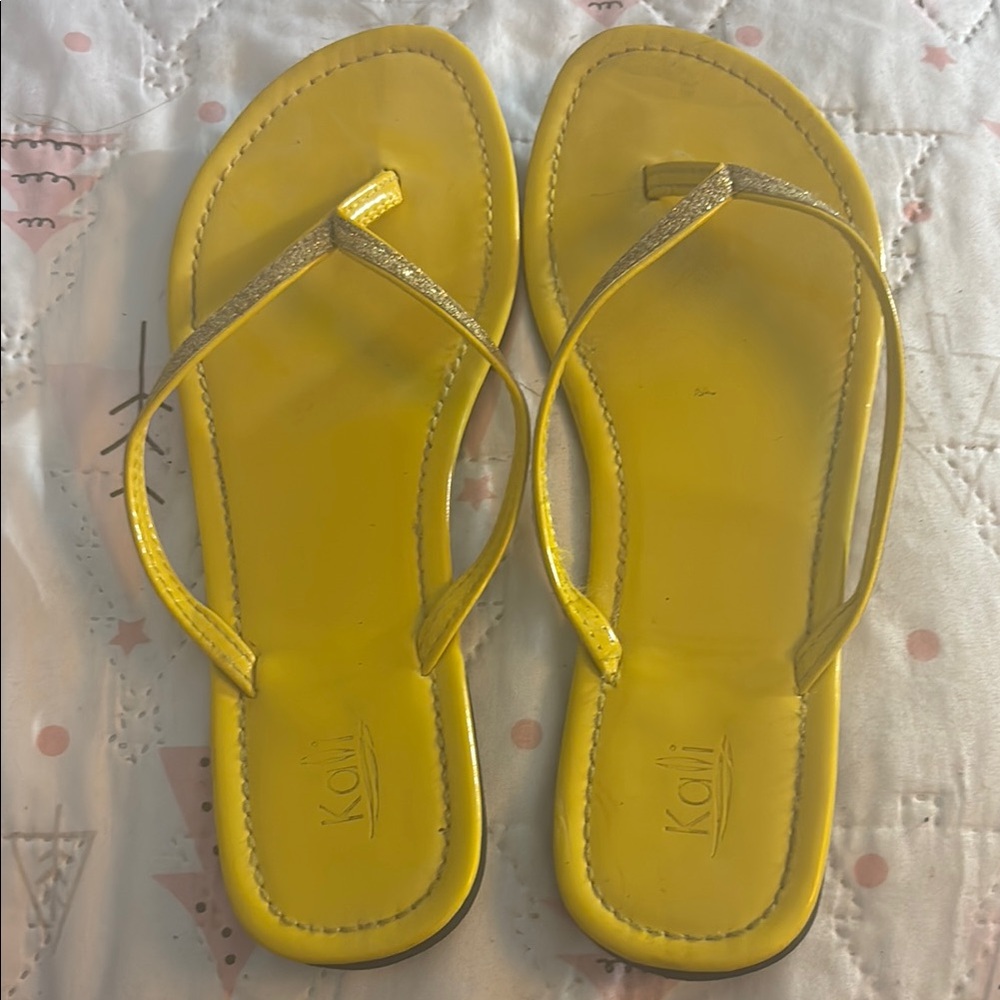 Kali Yellow Sandals Sleek Minimalist Design